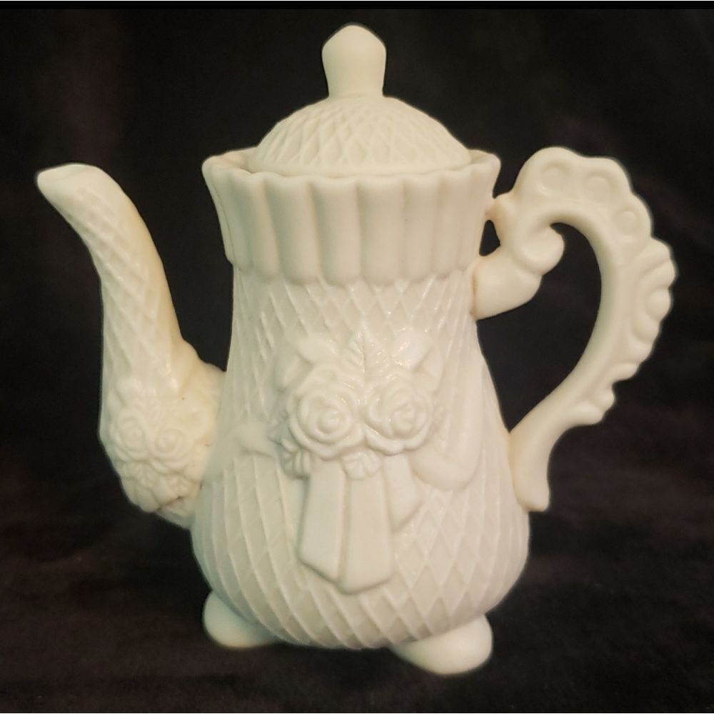 Vintage 10 Pc Miniature Jade (Ceramic) Floral Tea Set - Picture 10 of 12
